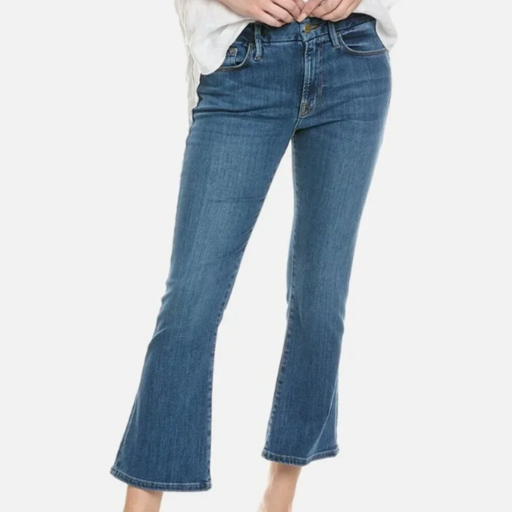 FRAME Le Crop Mini Boot Jeans – Bixby Wash – Size 27 – NWOT